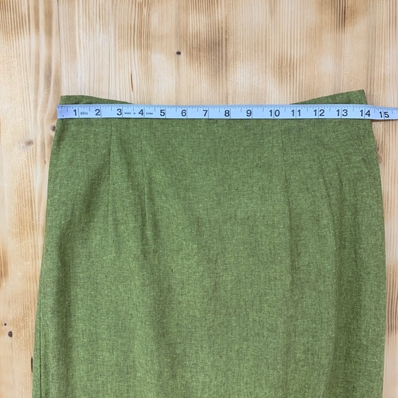 Vintage David Brooks Linen Blend Embroidered Maxi Skirt Sz 8 - Picture 9 of 11